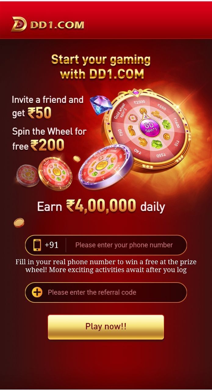 DD1 Download Free And unlock your bonus Rs.477,Android Version 777 slots gams,come Win and receive your rightful rewards 1