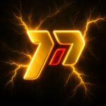 P77 Game logo and app interface showing real-money casino games.