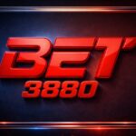 Bet3880 online gaming platform showing slot and casino games on mobile screen.