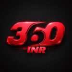 360INR Game app screenshot showing slots, casino games, and real money rewards